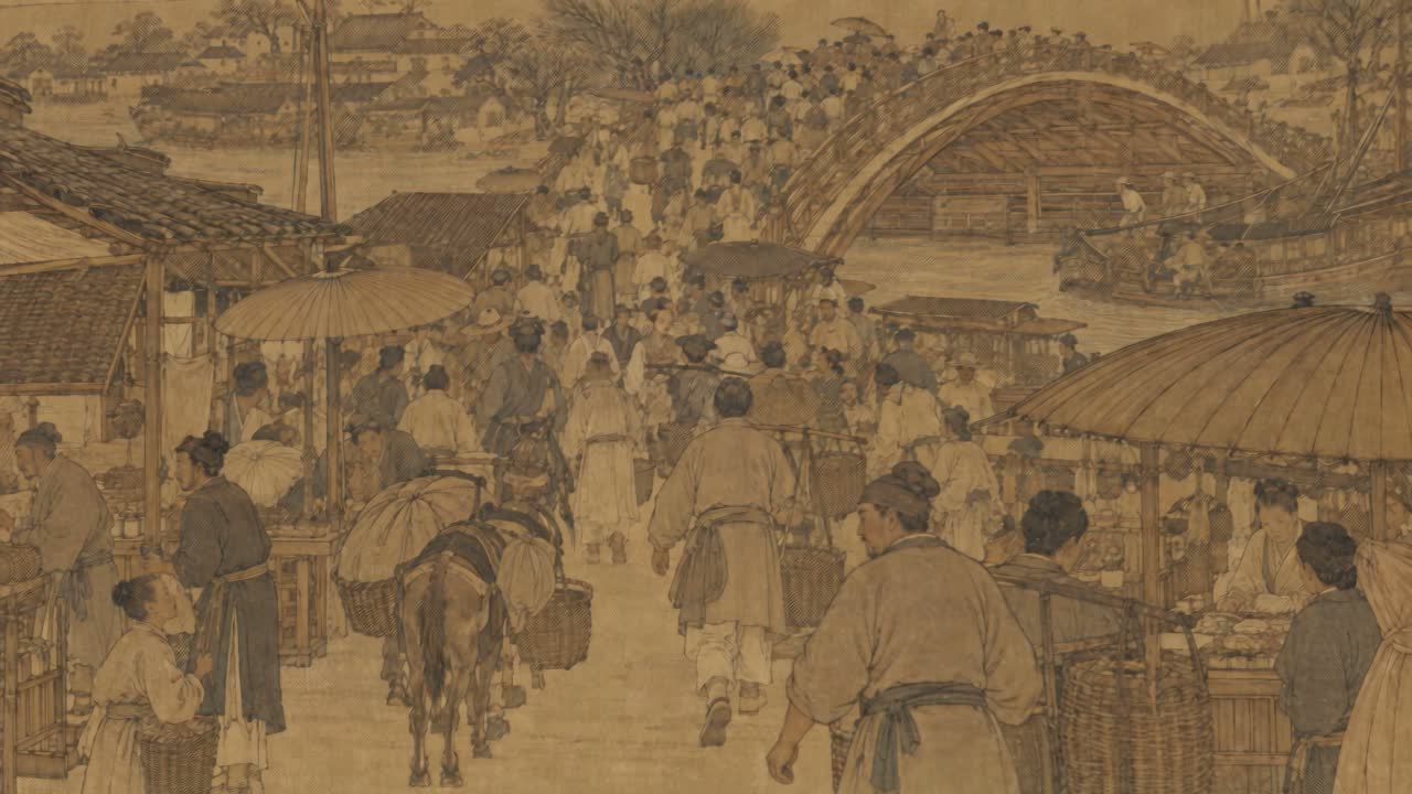 清明上河图的汴河街市